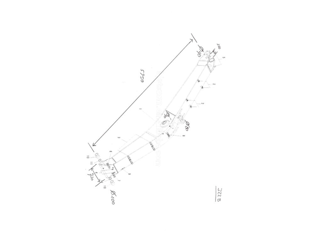 Caterpillar 322 B boom OEM 1372894