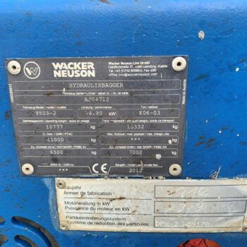 Wacker Neuson 9503-2 mobile graafmachine