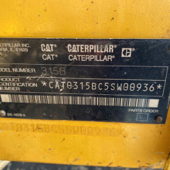 Caterpillar  315 BL rupsgraafmachine