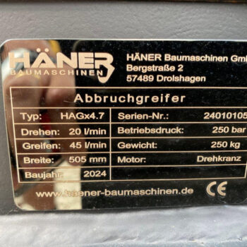 NEW Häner HAGx4.7 2-schalengrijper 50cm