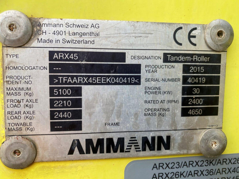 Ammann ARX45 wals