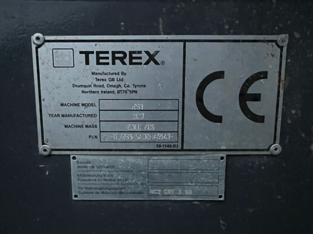 Terex Finlay 863 tracked screen likeNEW