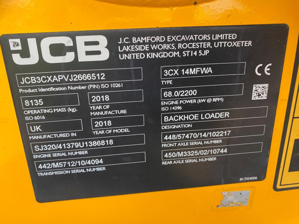 JCB 3CX sitemaster + 3 bakken + hamer