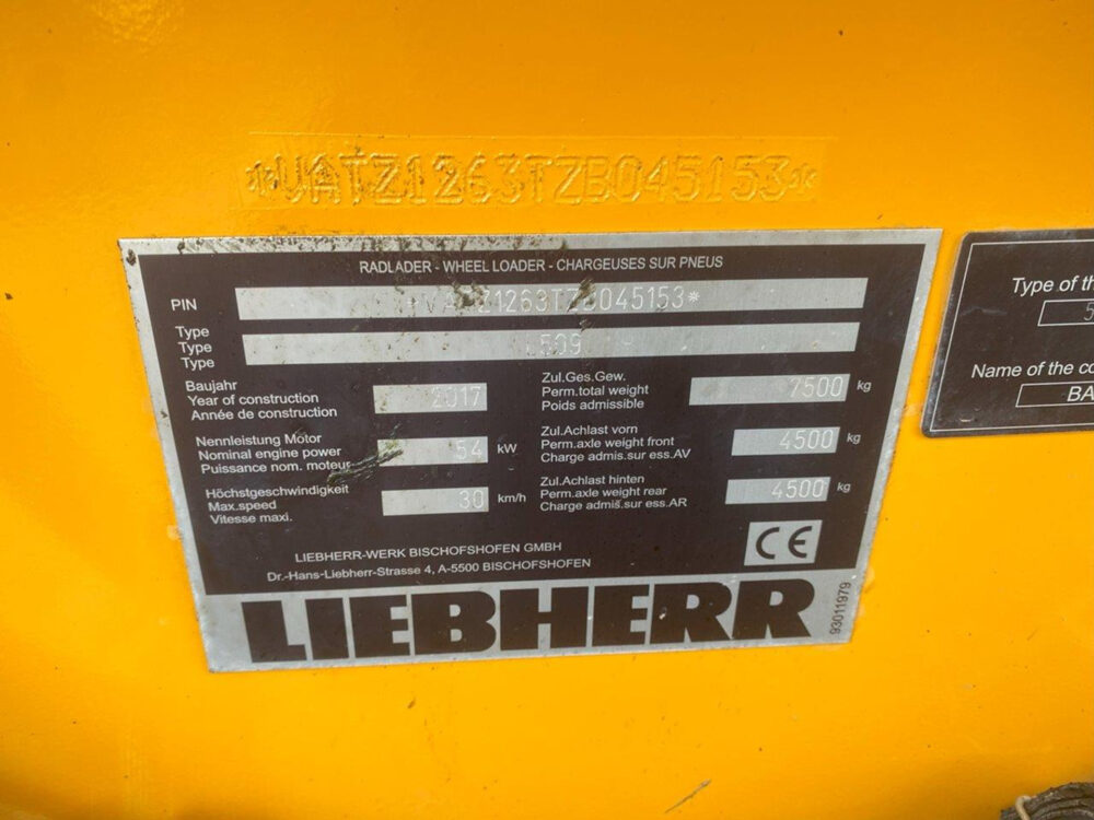 Liebherr L509 speeder stereo wiellader