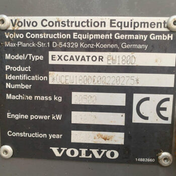 Volvo EW180D mobiele graafmachine