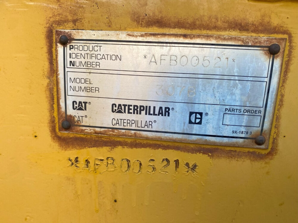 Caterpillar 307B rupsgraafmachine